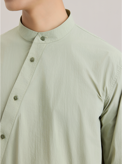 OWNLIFE stand-up collar shirt and shorts set - DECLAN.