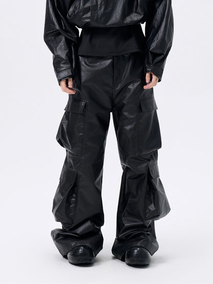 FRKM SCD Multi-Pocket Wax-Coated Three-Dimensional Cargo Pants - TATUM.