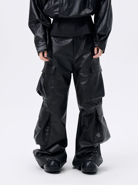 FRKM SCD Multi-Pocket Wax-Coated Three-Dimensional Cargo Pants - TATUM.