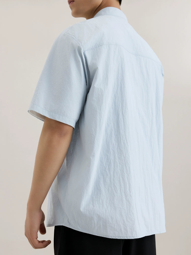 OWNLIFE short-sleeved shirt sky blue versatile - RICHARD.