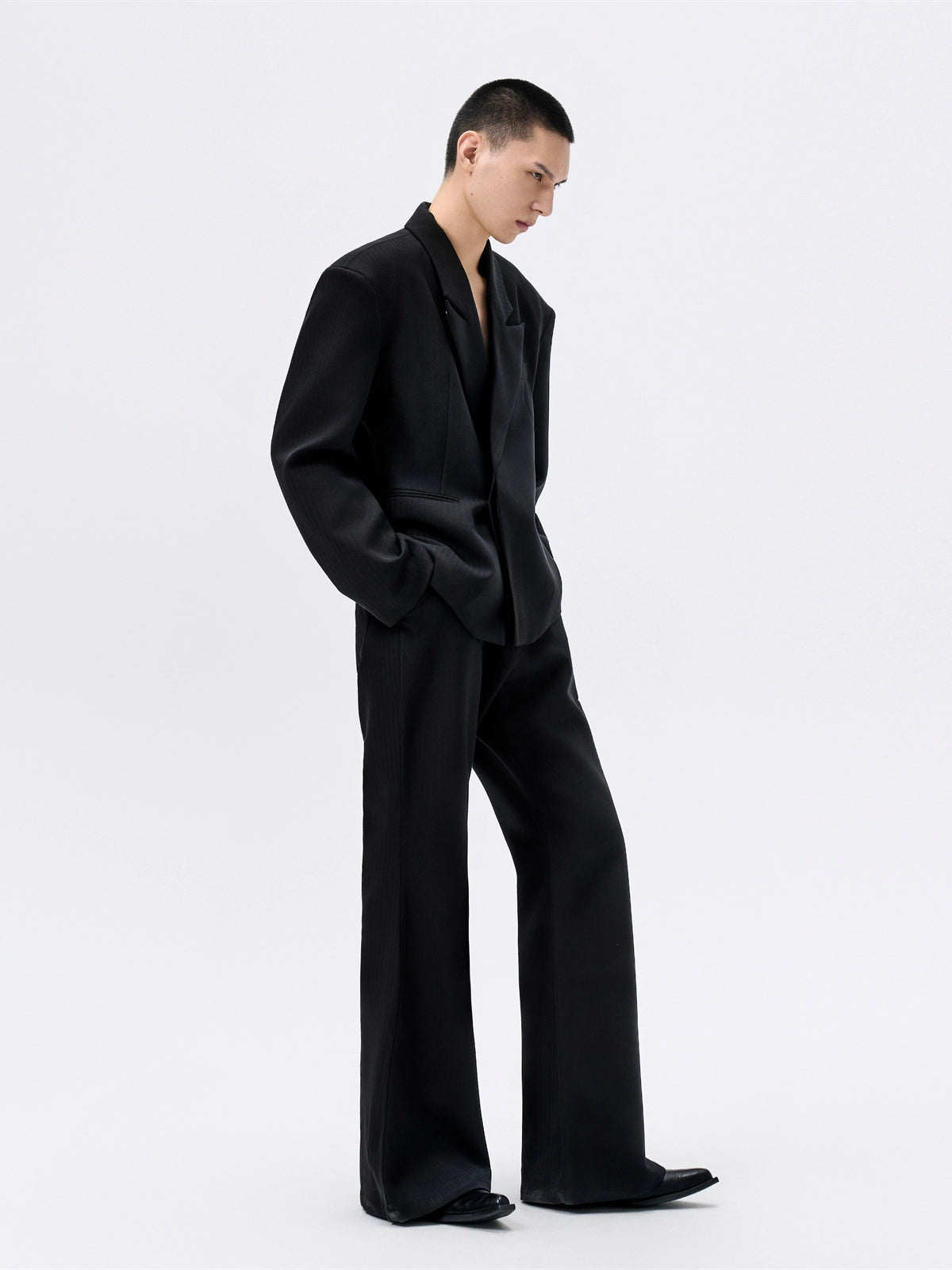 FRKM SCD Herringbone Stripe Hourglass Flared Pants and Suit Set - OSBOURNE.