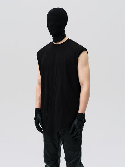 FRKM SCD Irregular Hem Deconstructed Triangle Sleeveless Vest - MORTLEY.