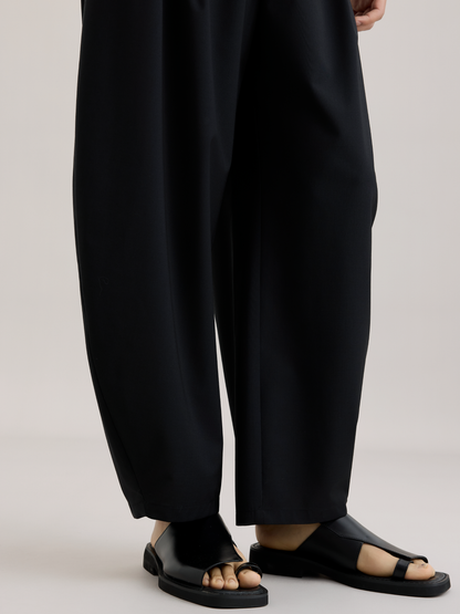 OWNLIFE Relaxed wool wide leg pants - FRAY.