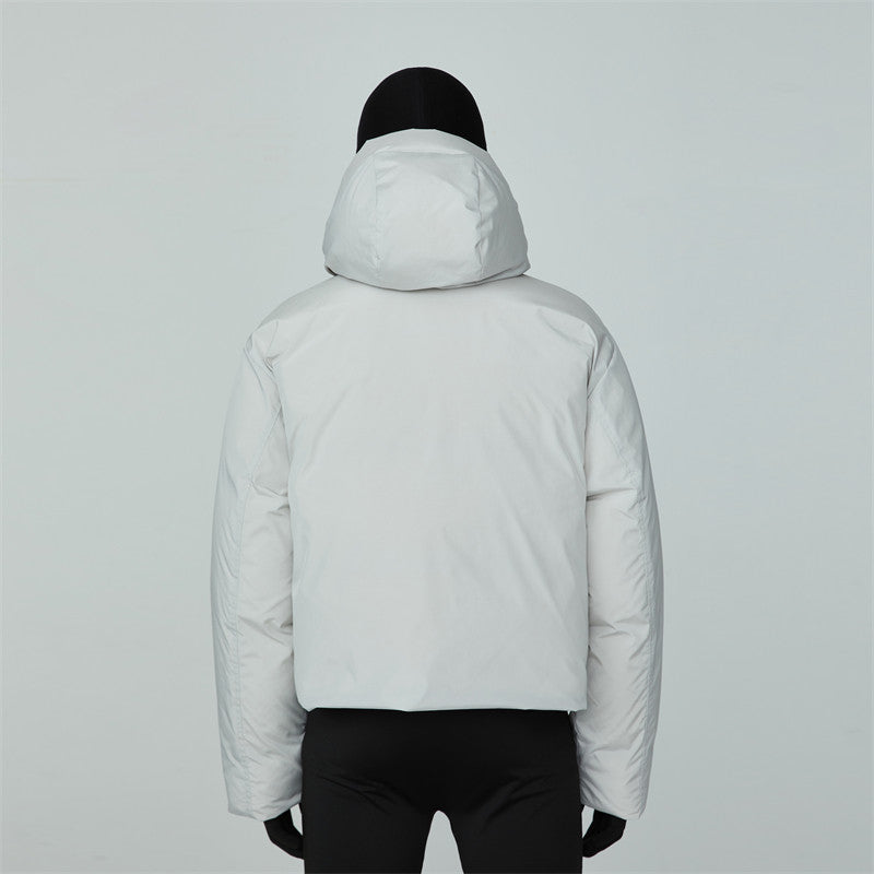 FRKM SCD FW Unisex Short Hooded Solid Color Super Thick All-Match Down Jacket - OLAF.
