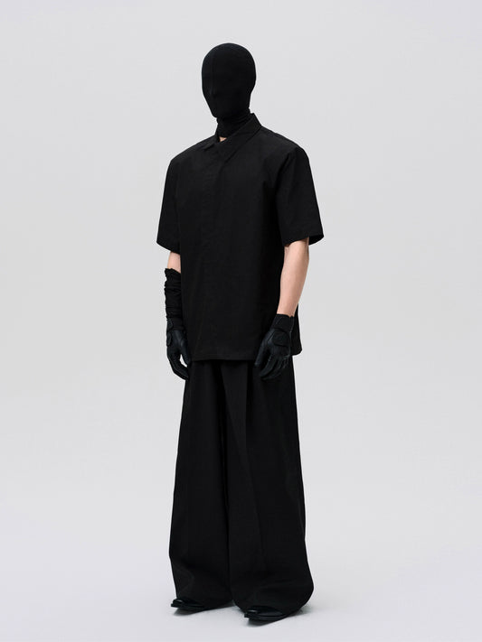 FRKM SCD Slanted Collar Detachable Shoulder Padded Top - OPHELIA.
