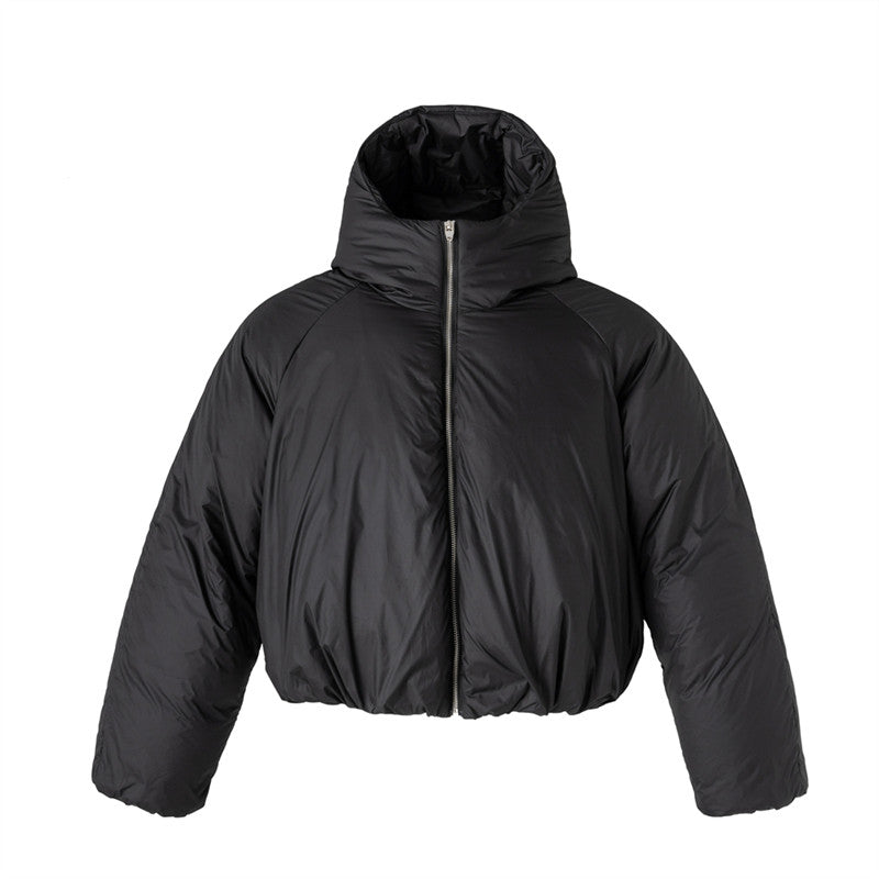 FRKM SCD FW 90 White Duck Down Thick Hooded Neutral Short Jacket - MALCOLM.