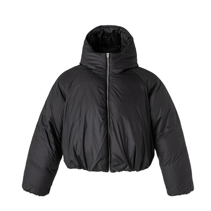 FRKM SCD FW 90 White Duck Down Thick Hooded Neutral Short Jacket - MALCOLM.