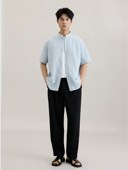 OWNLIFE short-sleeved shirt sky blue versatile - RICHARD.