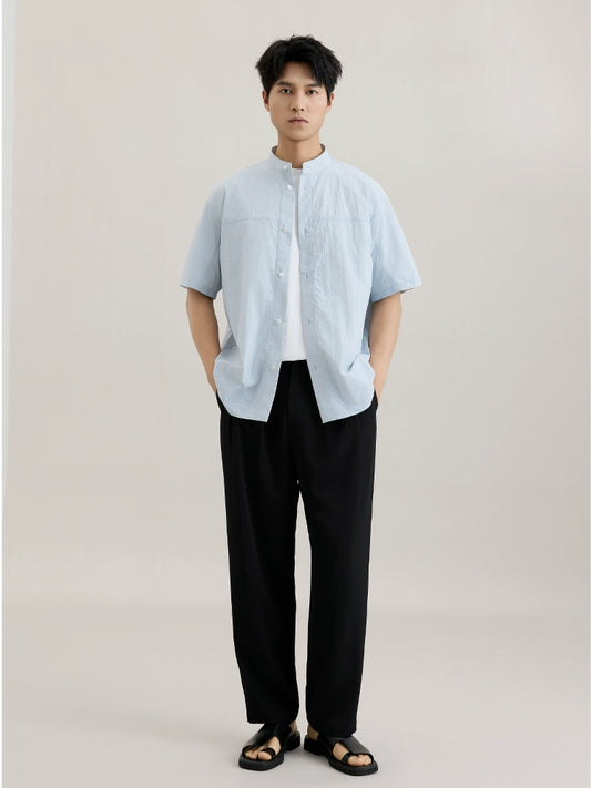 OWNLIFE short-sleeved shirt sky blue versatile - RICHARD.