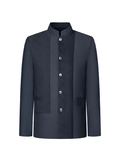 OWNLIFE wavy pattern modified tunic suit set - TOMMY.