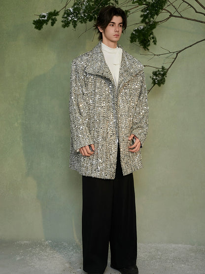 JIECHI  loose casual shawl woolen coat - KHALI.