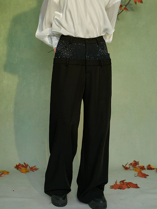 JIECHI straight-leg loose suit pants - SATIRE.