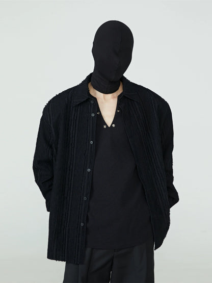 FRKM SCD Raw Edges Stitched Loose Long Sleeve Top - INA.