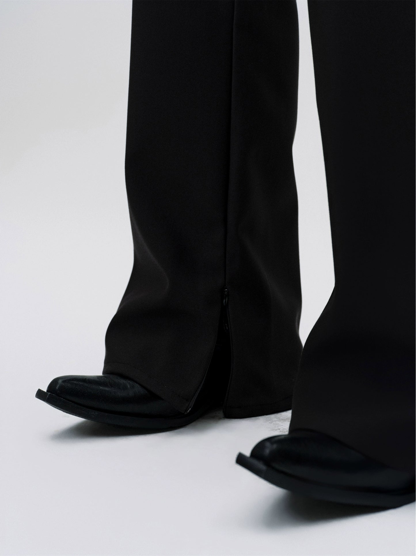 FRKM SCD slightly elastic stiff fabric three-dimensional flared pants - LESTER.