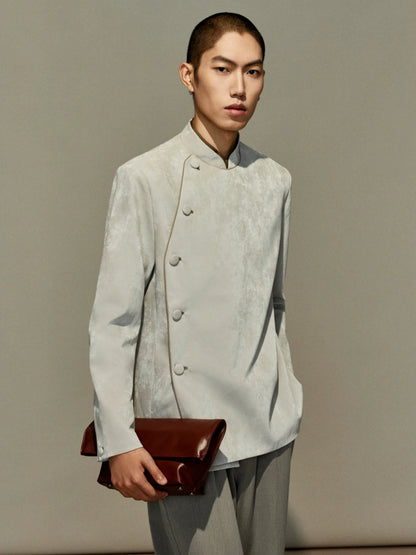 OWNLIFE stand-up collar leather jacket - CHRIS.