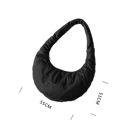 FRKM SCD SS pu leather travel casual unisex crossbody armpit crescent bag - FLINT.
