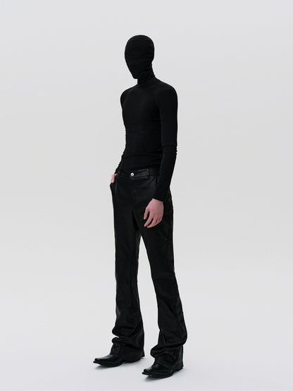 FRKM SCD  Irregular Twist Handmade Wax Layer Casual Pants - CANDY.