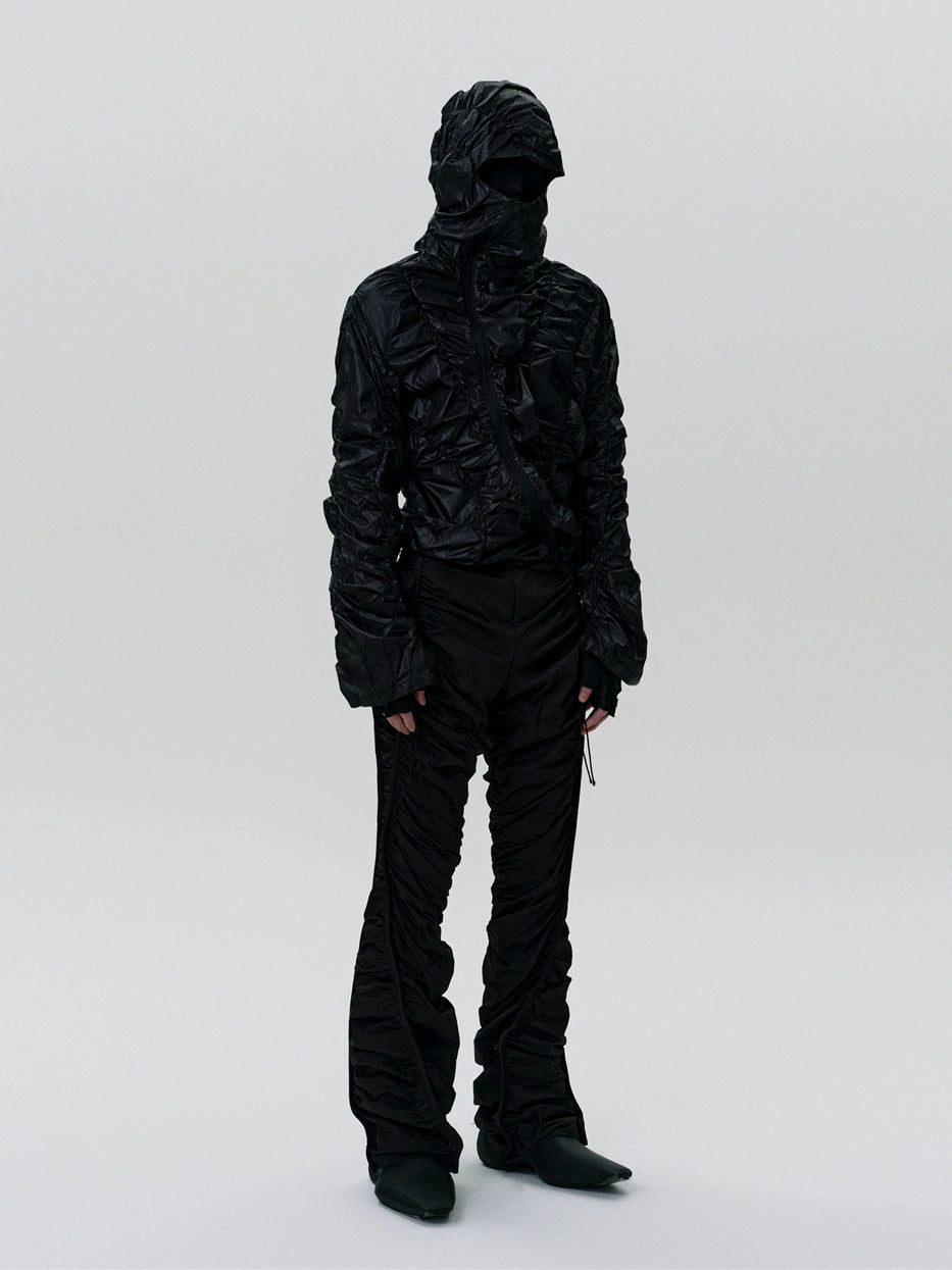 FRKM SCD Ruffled Sweatshirt Pleated hoodie and Pant Set - AALIYAH.