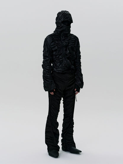 FRKM SCD Ruffled Sweatshirt Pleated hoodie and Pant Set - AALIYAH.
