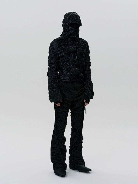 FRKM SCD Ruffled Sweatshirt Pleated hoodie and Pant Set - AALIYAH.