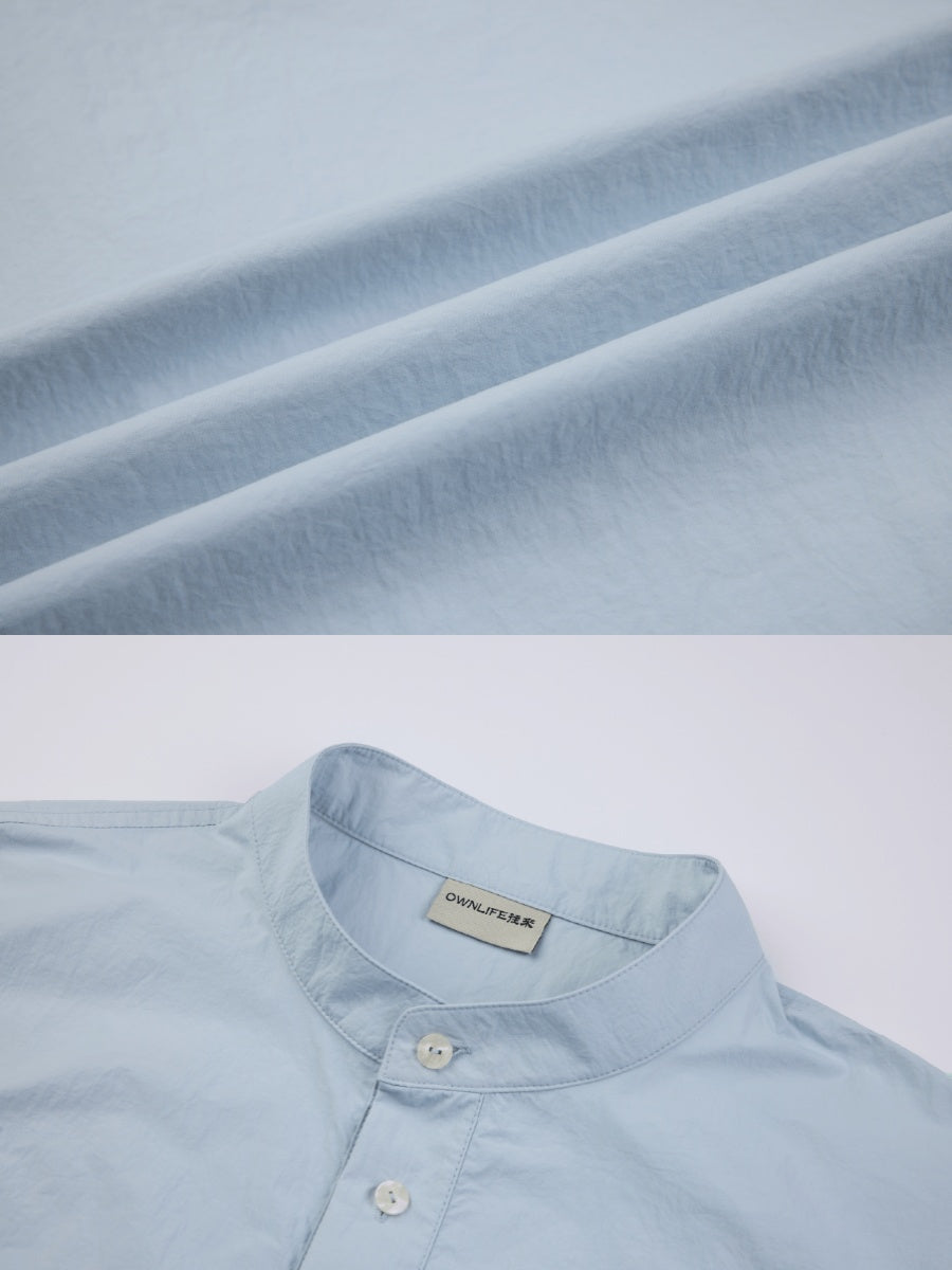 OWNLIFE short-sleeved shirt sky blue versatile - RICHARD.