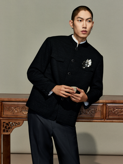 OWNLIFE cotton padded jacket with mulberry silk cotton liner - SILAS.