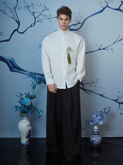 JIECHI  straight-leg loose casual mopping suit pants - TRUTH.