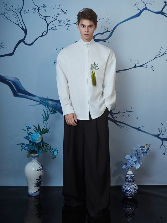 JIECHI  straight-leg loose casual mopping suit pants - TRUTH.