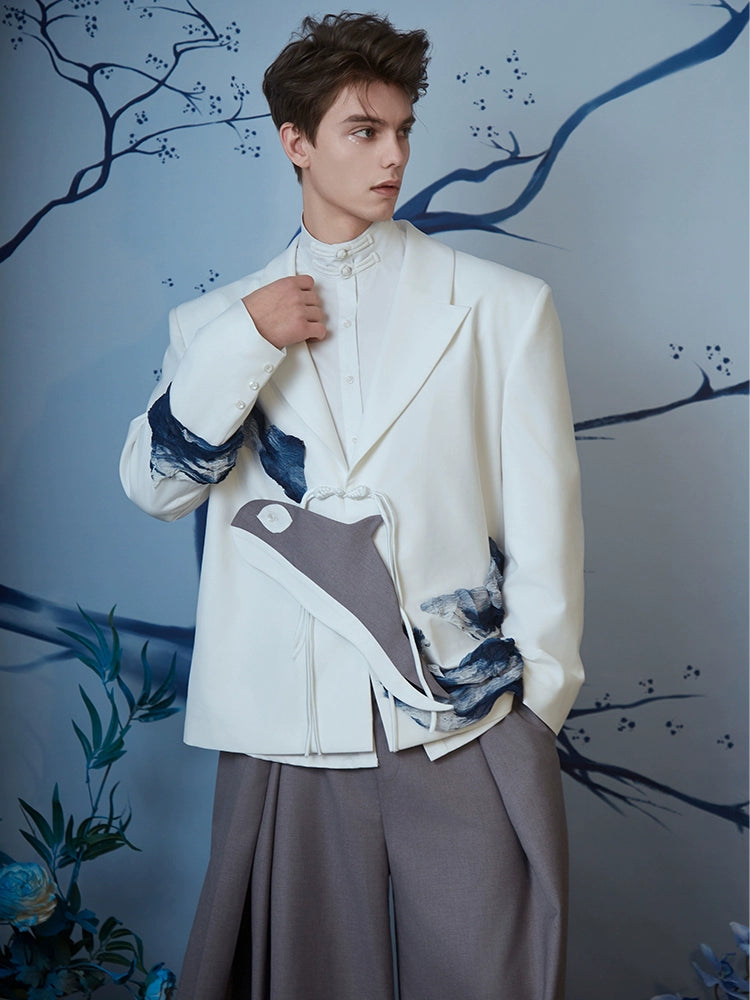 JIECHI loose buckle blazer high-end suit - UMBRA.