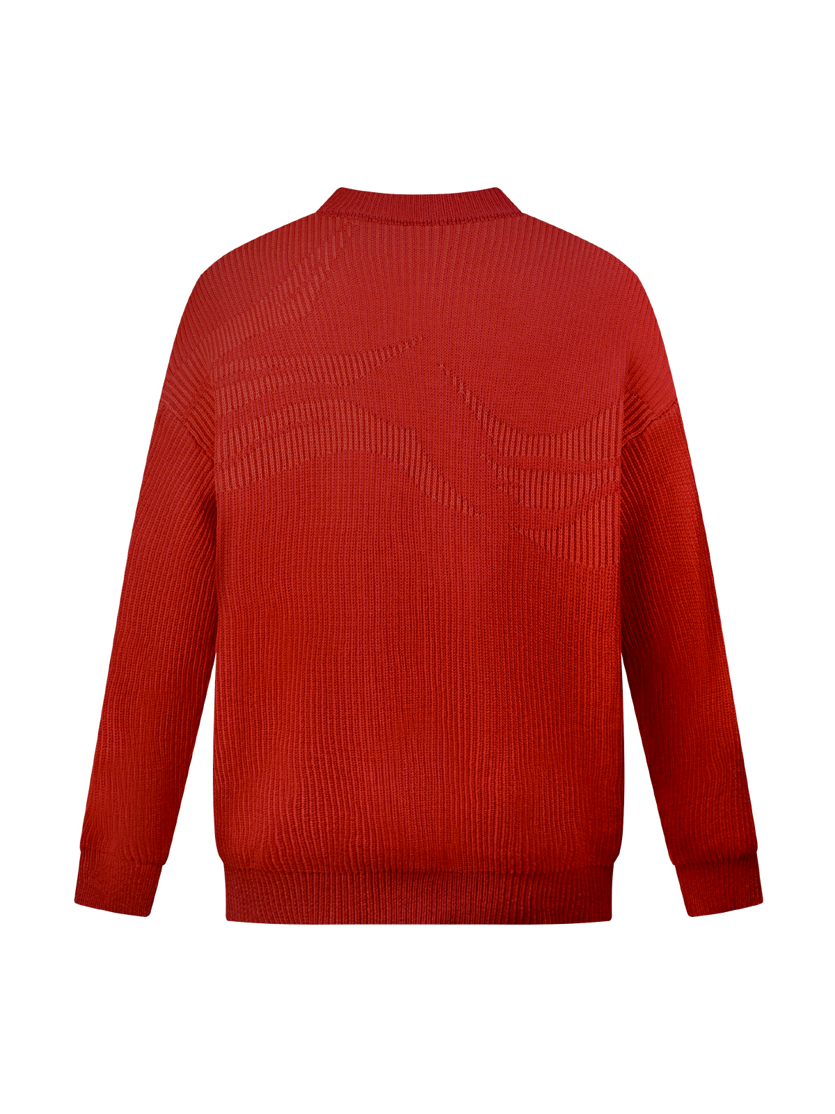 OWNLIFE red wool crew neck knitted sweater- KIRIAN.