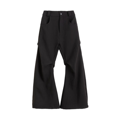 FRKM SCD Textured Double Pressed/Machemitar Cut Casual Pants -BARBARA.