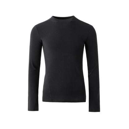 FRKM SCD Wool Black Stretch Slim Waist Versatile Long Sleeve T-Shirt - ULTER.