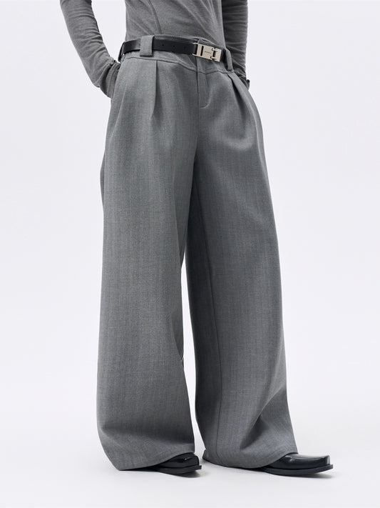 FRKM SCD Striped Lyocell Drape Three-dimensional Wide-leg Pants - PARKER.