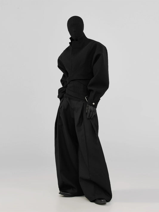 FRKM SCD Three-Dimensional Pleated Wide-Leg Loose Fit Pants - FARIN.