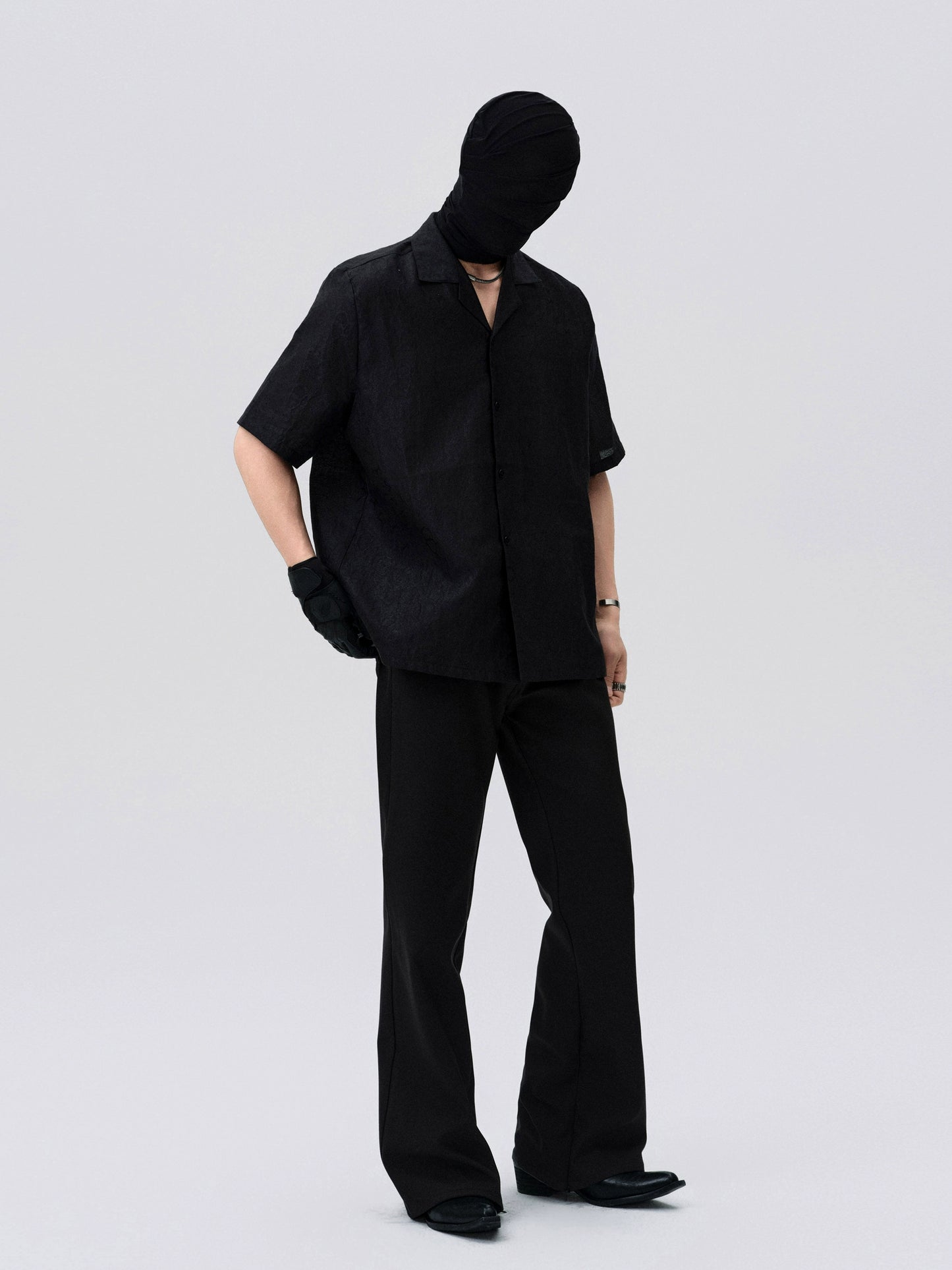 FRKM SCD slightly elastic stiff fabric three-dimensional flared pants - LESTER.
