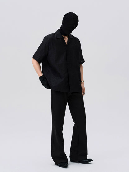 FRKM SCD slightly elastic stiff fabric three-dimensional flared pants - LESTER.