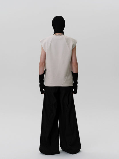 FRKM SCD Deconstructed Sleeveless Shoulder Vest - IRIS.