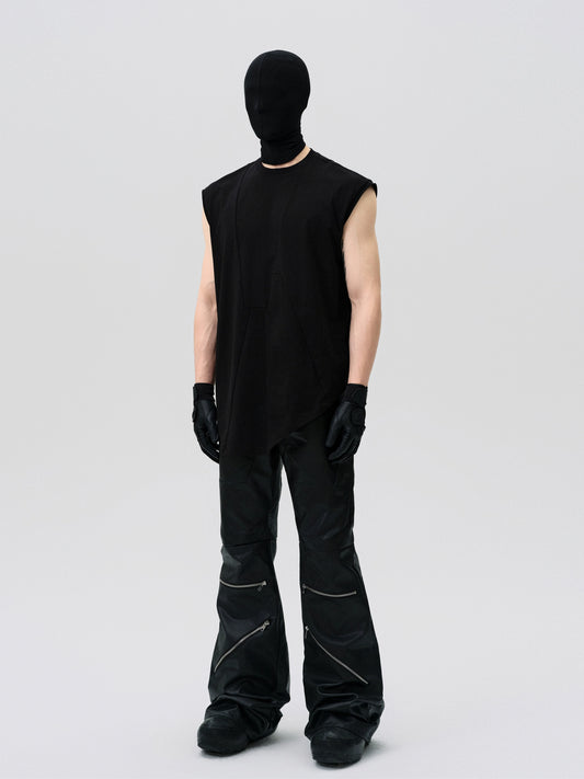 FRKM SCD Irregular Hem Deconstructed Triangle Sleeveless Vest - MORTLEY.