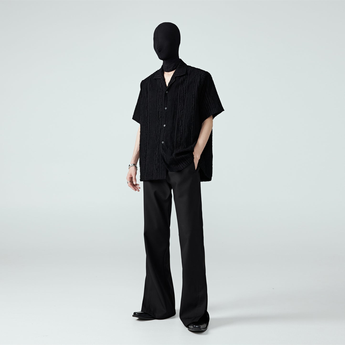 FRKM SCD Fleece panels/raw fringe Short sleeve shirt T-shirt - EDEN.