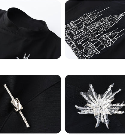 JIECHI loose embroidery round neck short sleeve unisex T-shirt - FANRIC.