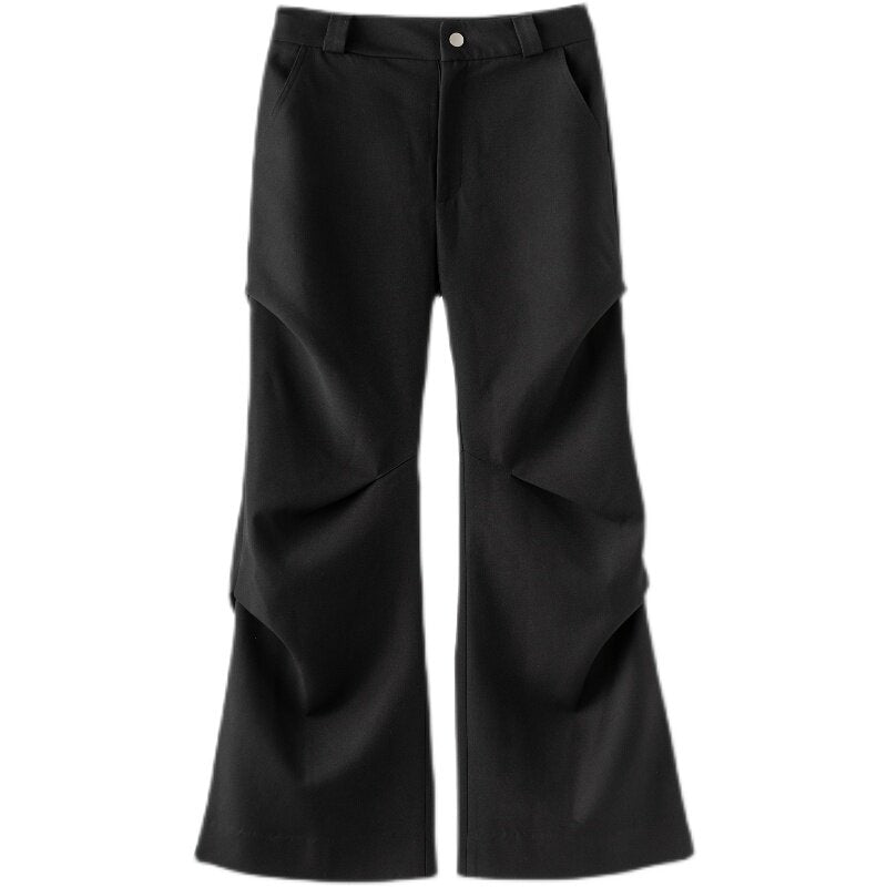 FRKM SCD SS Casual Summer Pleated Loose Flare Suit Pants -DANA.