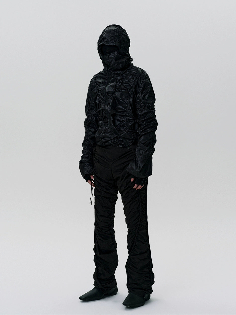 FRKM SCD Ruffled Sweatshirt Pleated hoodie and Pant Set - AALIYAH.