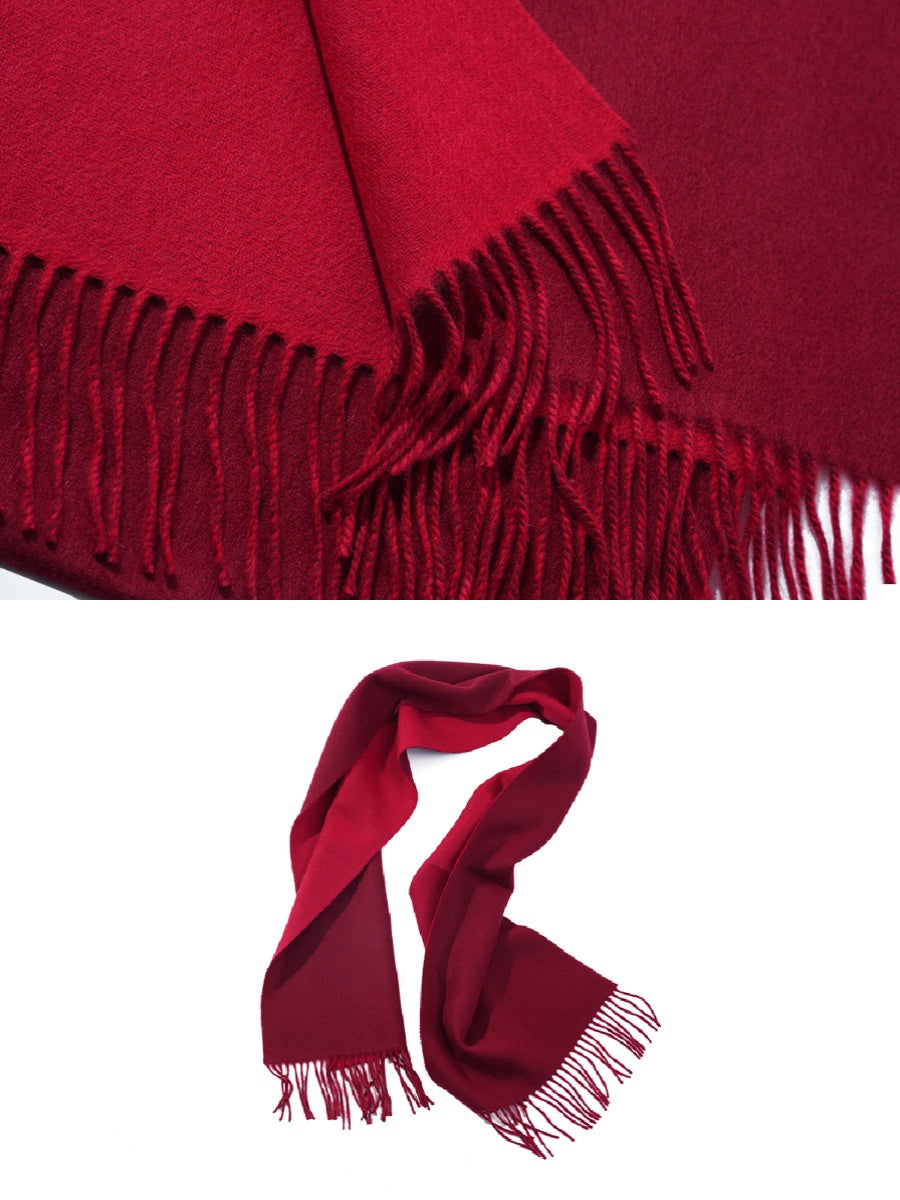 OWNLIFE cashmere double-faced red scarves - MAE.