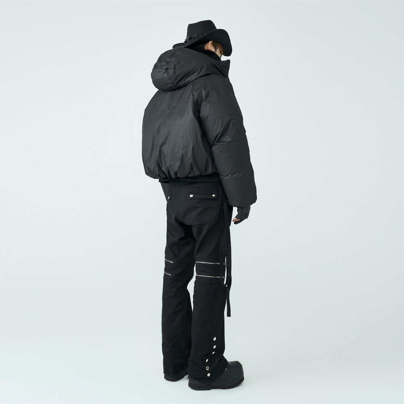 FRKM SCD FW 90 White Duck Down Thick Hooded Neutral Short Jacket - MALCOLM.