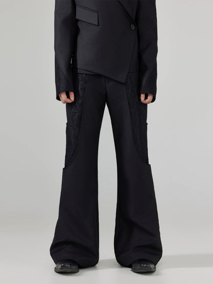 FRKM SCD Deconstructed Black Slightly Flared Pants and Suit Set - OMAR.