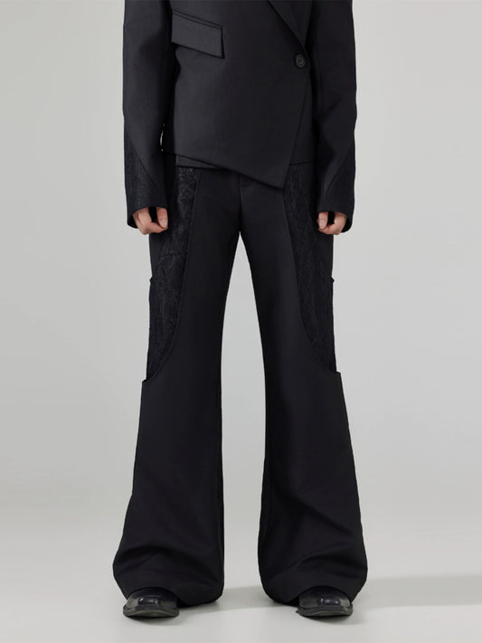 FRKM SCD Deconstructed Black Slightly Flared Pants and Suit Set - OMAR.