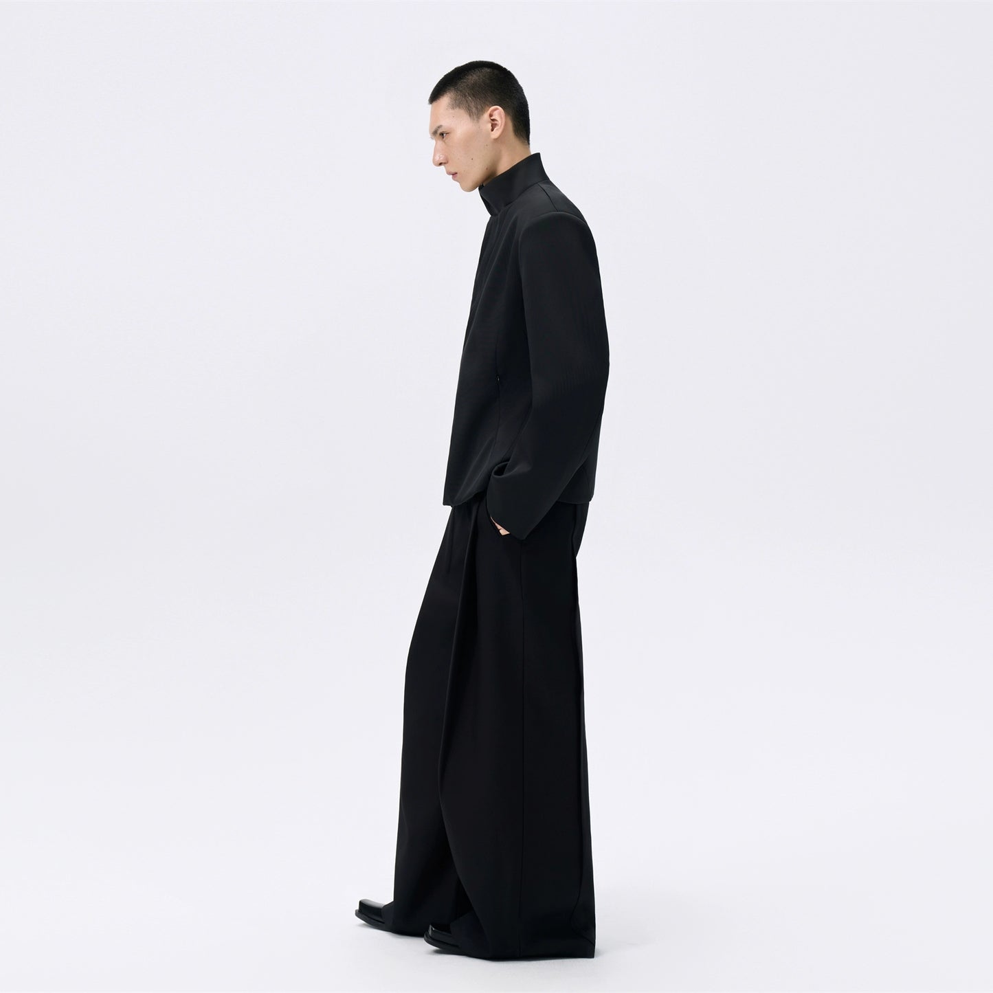 FRKM SCD 25 AW Black Loose Pleated Casual Pants And Top Set - VOLT.