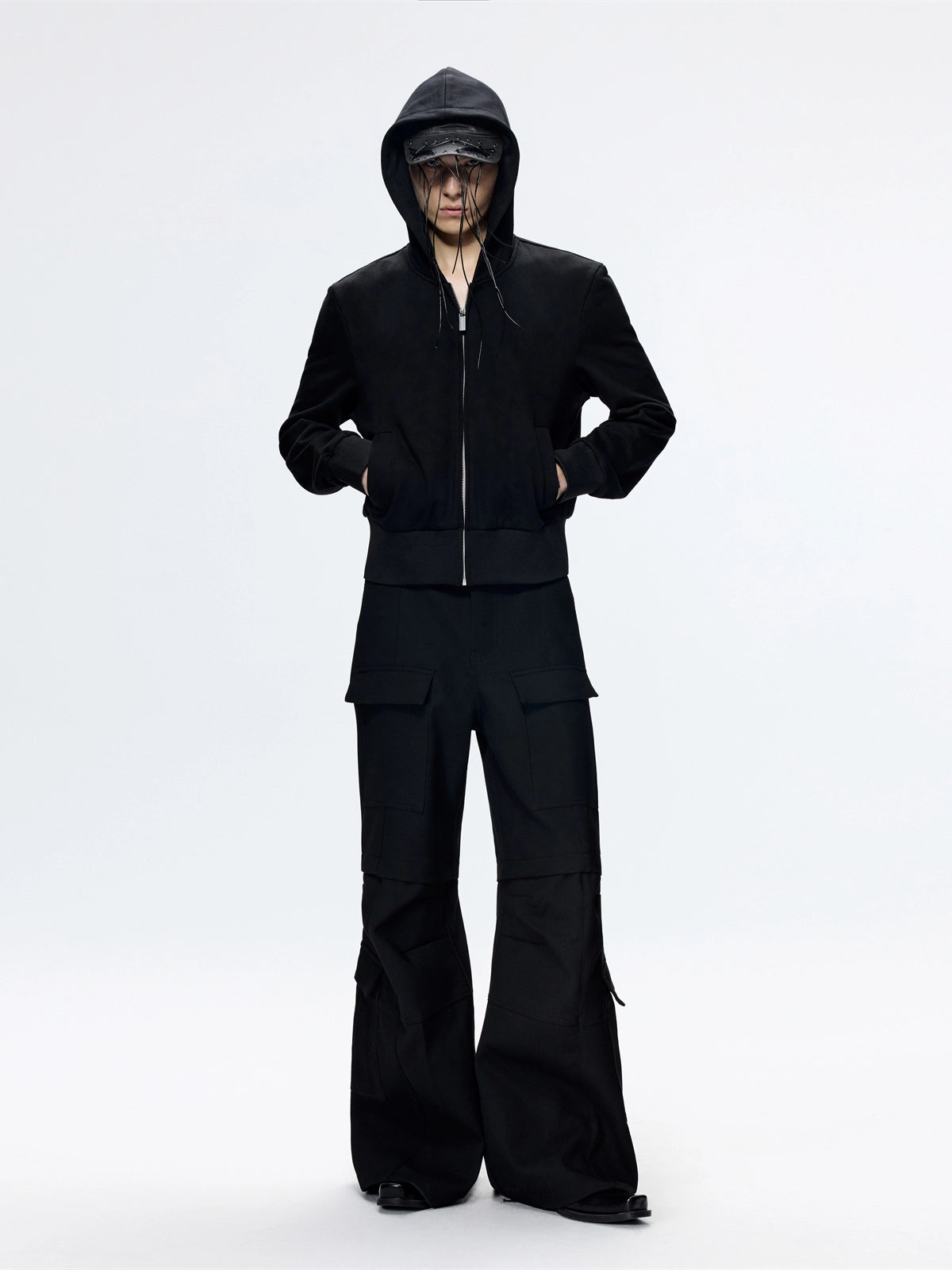 FRKM SCD Slim Hooded Unisex Black Simple Versatile Jacket - CASSIDY.