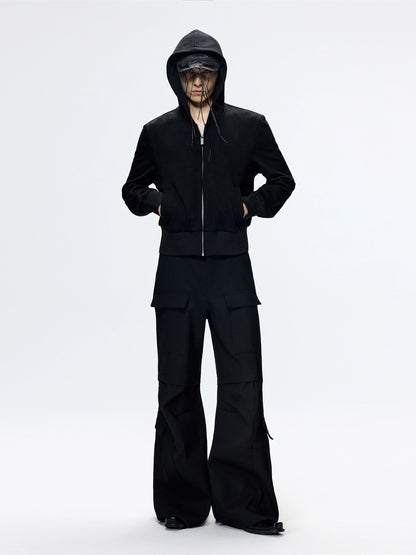 FRKM SCD Slim Hooded Unisex Black Simple Versatile Jacket - CASSIDY.