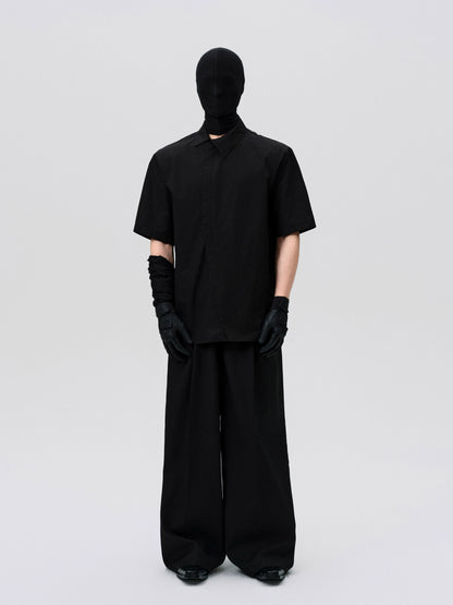 FRKM SCD Slanted Collar Detachable Shoulder Padded Top - OPHELIA.
